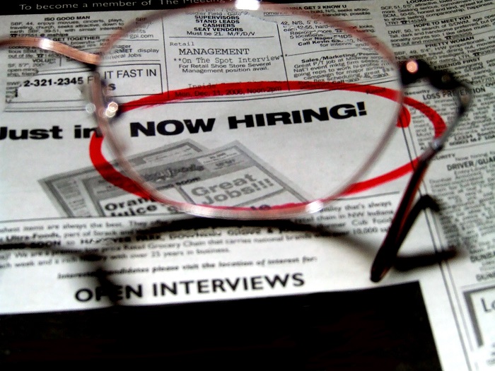 now hiring ad in newspaper